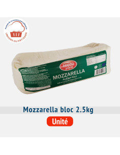 Fromage mozzarella-Bloc 2,5Kg